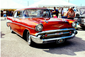 red car parked